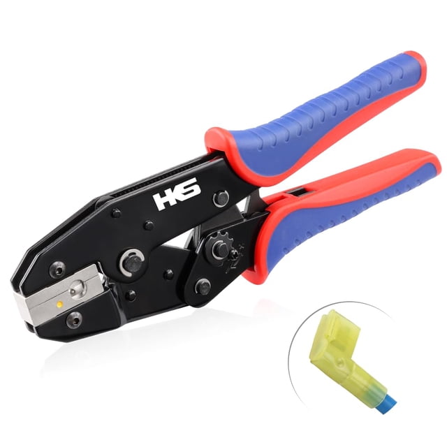Herramienta de crimpado HKS para terminales de bandera aislados 12-10 AWG