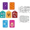 thumbnail image 3 of 2 Style Christmas Label Frame Carbon Steel Cutting Dies Xmas Tag Label Card Template Tool for Making Photo Decorative Paper Scrapbooking 0.08cm Thick, 3 of 9