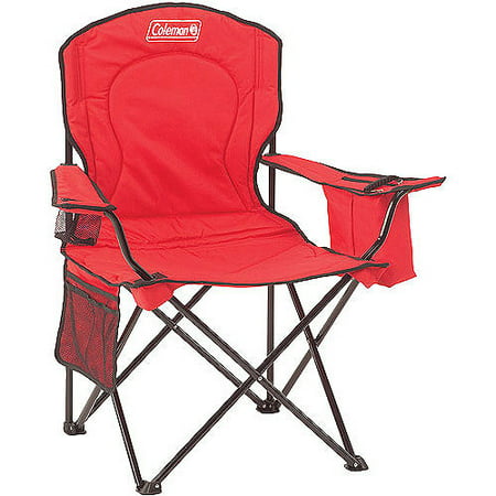 Coleman Oversized Quad Folding Camp Chair with Cooler Pouch, (Best Portable Chair Sporting Events)