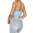 thumbnail image 4 of SAYOO Mujeres Casual Tank Tops, Sin Mangas Sin Espalda Color Sólido Cuello En V Irregular Sling Crop Tops SAYOO  Moda, 4 of 4