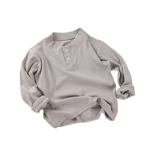 Hauts et Chemises pour Filles Manches Longues Superposition Confortable Extensible T-Shirt Basique Doux pour Usage Quotidien Enfants