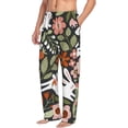 thumbnail image 2 of Haiem Rabbits on Floral Men's Pajama Pants Ultra Lightweight Pjs Bottoms Sleepwear Bottom Pants with Pocket Drawstring-Medium, 2 of 9