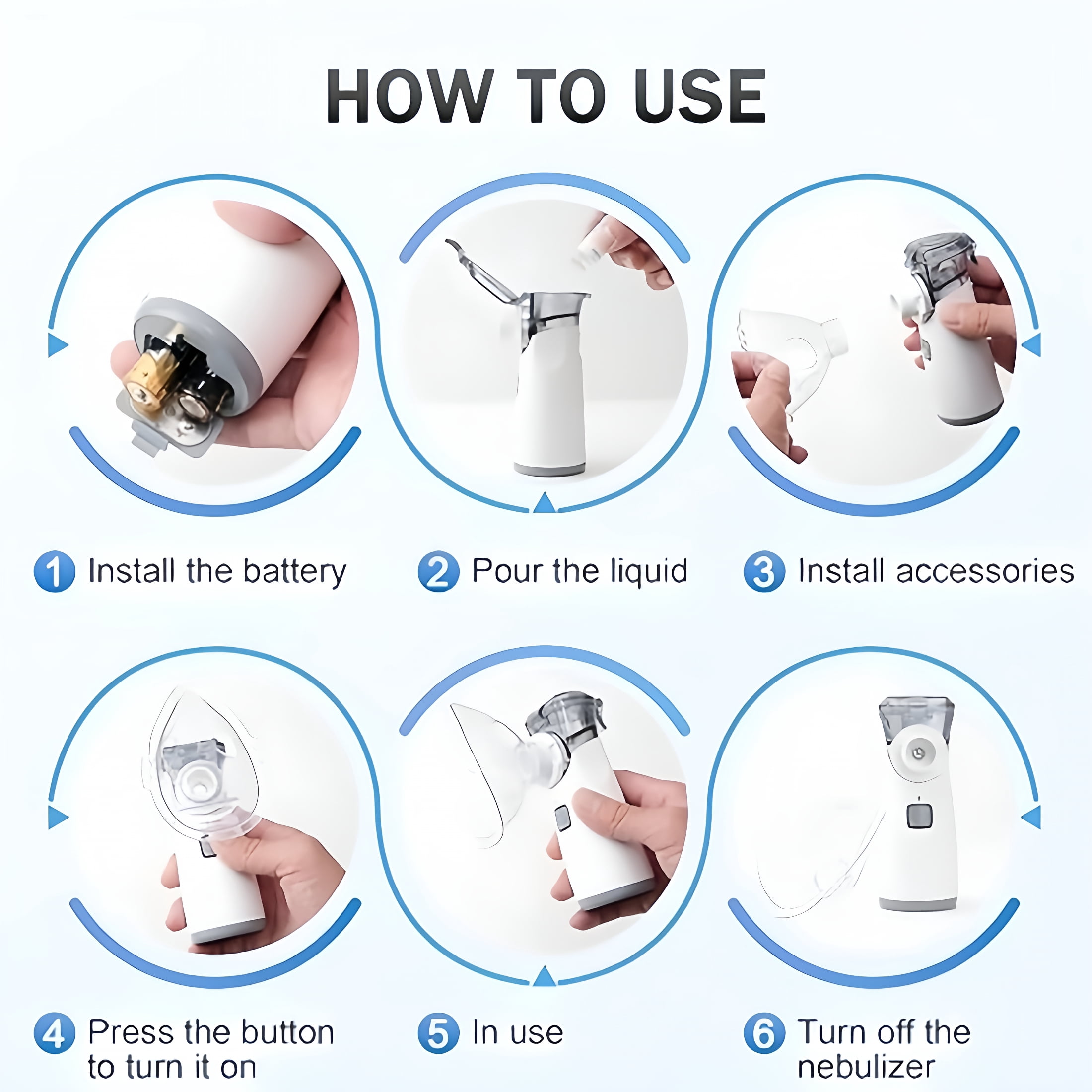 HIBIBUD Handheld Portable Personal Humidifier with One-Touch Automatic Cleaning