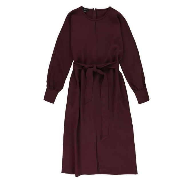Alfani Robe Droite à Taille Nouée pour Femmes, Rouge, Grand