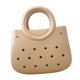 thumbnail image 4 of Bolsa de la playa para mujer Cesta de bolsas de bolsas pequeñas impermeables PVC ABIERTO de VIAJE de VIAJE de VERANO Caqui, 4 of 8