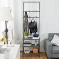thumbnail image 4 of Costway Metal Entryway Coat Hat Shoes Rack 3 Tier Storage Shelf 16 Hooks Storage Rack, 4 of 10