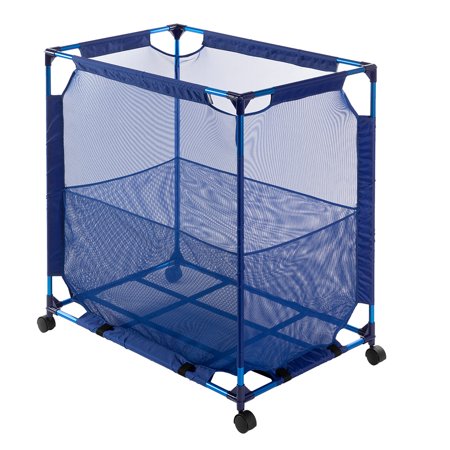 modern blue pool storage bin