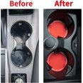 thumbnail image 4 of Car Mats 2PCS, Universal Vehicle Accessories 3.35 Inch, Silicone Anti-Slip Rhinestone, Suitable for Most Car Interiors, Car Bling for Women, Gift-Red, 4 of 5