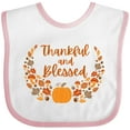 thumbnail image 3 of Inktastic Thankful and Blessed Pumpkin and Fall Leaves Boys or Girls Baby Bib, 3 of 4