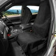 thumbnail image 2 of 2 Pack Waterproof Sweating Car Seat Cover for Post Gym Workout, Running, Swimming, Beach and Hiking, Universal Fit Anti-Slip Bucket Seat Protector for Cars, SUVs and Trucks, Machine Washable(Black), 2 of 6