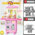 thumbnail image 5 of iHaHa Girls Play Kitchen Set for Ages 3-6, Pretend Toys Play Food Kitchen, Christmas Birthday Gifts for Kids Girls 3 4 5 6 Years Old, 5 of 8