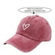 thumbnail image 5 of Gorra de béisbol para mujer con bordado de corazón: gorra de moda para niñas para deportes al aire libre,ajustable,bonita y casual, 5 of 6