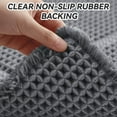 thumbnail image 4 of SIXHOME Bathroom Rugs Mat Waffle Bath Rug Super Absorbent Non Slip Bath Mat Machine Washable Rubber Backed Bathroom Mat with Tassels Ultra Soft Boho Bathroom Decor 17" x 24" Gray, 4 of 8