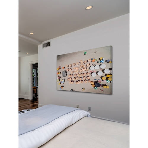 Marmont Hill "Multicolored Umbrellas" Painting Print on Wrapped Canvas