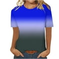 thumbnail image 1 of Liquidation! T-Shirt Grande Taille pour Femmes, Blouse à Manches Courtes d'Été pour Femmes, Mode Décontractée Imprimée Col Rond T-Shirt à Manches Courtes, 1 of 4