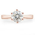 thumbnail image 3 of AFFY 1 Carat 6.5MM Round Moissanite Diamond Solitaire Engagement Ring for Women 14K Rose Gold over Silver-6, 3 of 7