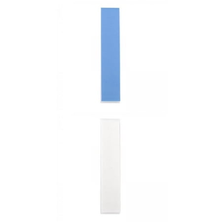 2Pieces Badminton Racquet Edge Protection PU Tape Self Adhesive 25cm x 1.6cm Blue and White