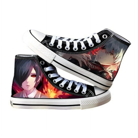 

Anime Unisex Tokyo Ghoul Canvas Shoes Fashion Cosplay Lace Up High Top Sneakers Classic Vivid Tokyo Ghoul Manga Patterns Anime Sneakers Awesome Gift for Anime Fans Black-A741