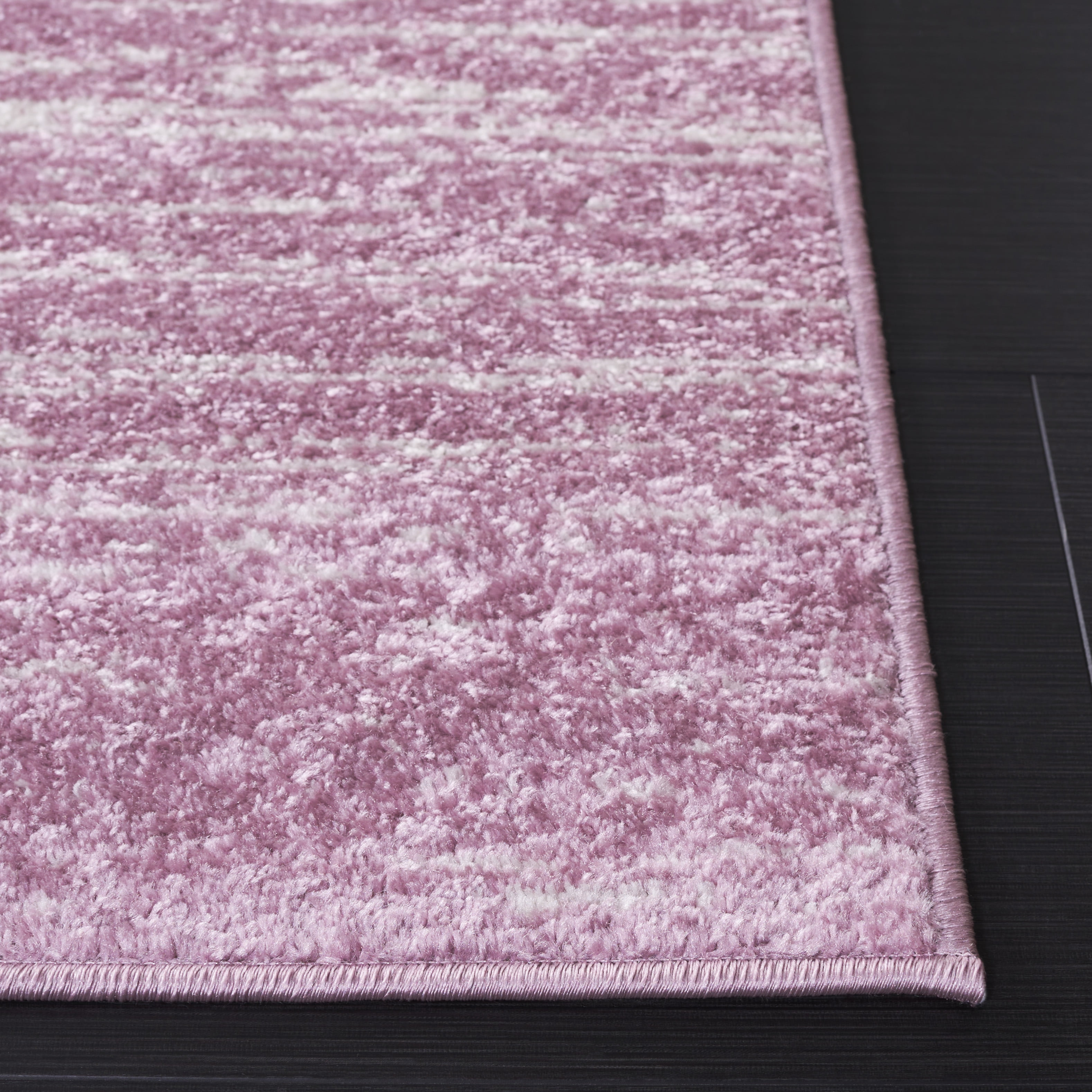 SAFAVIEH Adirondack Esmond Striped Area Rug, Cream/Purple, 9' x 12' - Large - Modern Design, Cream & Purple, Ideal for Living Room, Bedroom, Dining Space