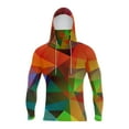 thumbnail image 3 of Havenx Uv Protection Shirts for Men Gradient Color Geometry Long Sleeve Rapid Dry Shirt with Mask Hooded Upf 50+ Rash Guard Hiking Running Fishing Athletic Workout Blouse,Multicolor XL, 3 of 3