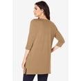 thumbnail image 2 of Roaman's Women's Plus Size Cotton Ultimate Boatneck Tunic With Side Slits, 2 of 6