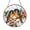 Acrylic 3.5 Inch, variant on Decorative Robin Bird Pair Stained Glass Style Suncatcher, Fantasy Nature Window Hanging Art, Artistic Couple Bird Glass Ornament for Aesthetic Home