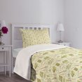 thumbnail image 5 of Ambesonne Jazz Music Quilted Bedspread Set 2 Pcs, Doodle Equipment, Twin Size, Blush Khaki and Beige, 5 of 6