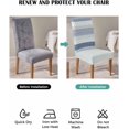 thumbnail image 4 of Stretch Chair Covers Set of 6, Rural Farmhouse Black Stripe Universal Fit Elastic Decorative Dining Chairs Slipcovers for Wedding, Banquet, Abstract Retro Line, 4 of 6