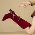 thumbnail image 4 of UngA Cowboy Chic Cowboy Boots Embroidered Cowgirl Boots Western Mid-Calf Knee-High Boots with Heel Red,7, 4 of 7