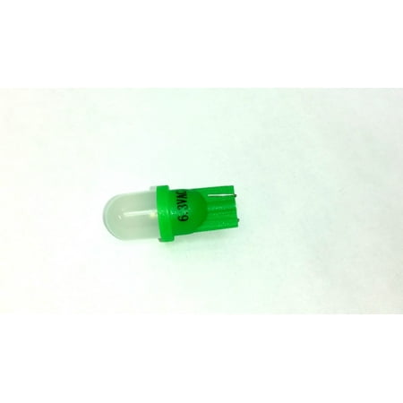 

Pinball replacement bulb LED 6.3 volt AC 555 clear wedge base T10 Cool Green Frosted