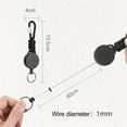 thumbnail image 2 of AMERTEER Retractable Keychain Lightweight Keychain 2-in-1 Keychain Set Carabiner with 60cm Steel Wire Rope Retractable Id Holder for, 2 of 5