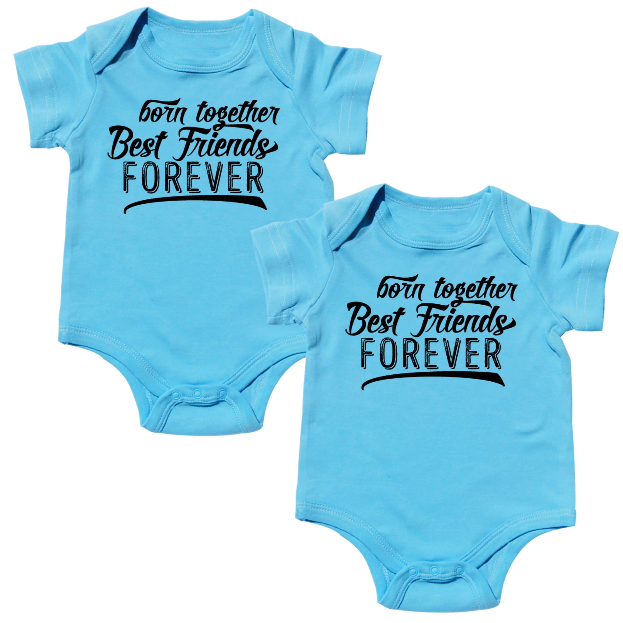 Baby tees pack Clothing Unisex Kids Clothing Tops & Tees Personalized gift New born gift Best friends forever Twins t-shirt set Sun and moon t-shirts Twins connection 
