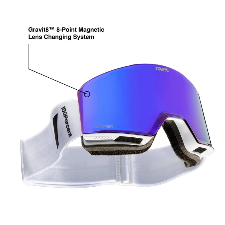 100% NORG ゴーグル ブラック HIPER Silver Mirror 100% Norg Hiper Goggle - Black/Silver; Mirror Silver - Walmart.com