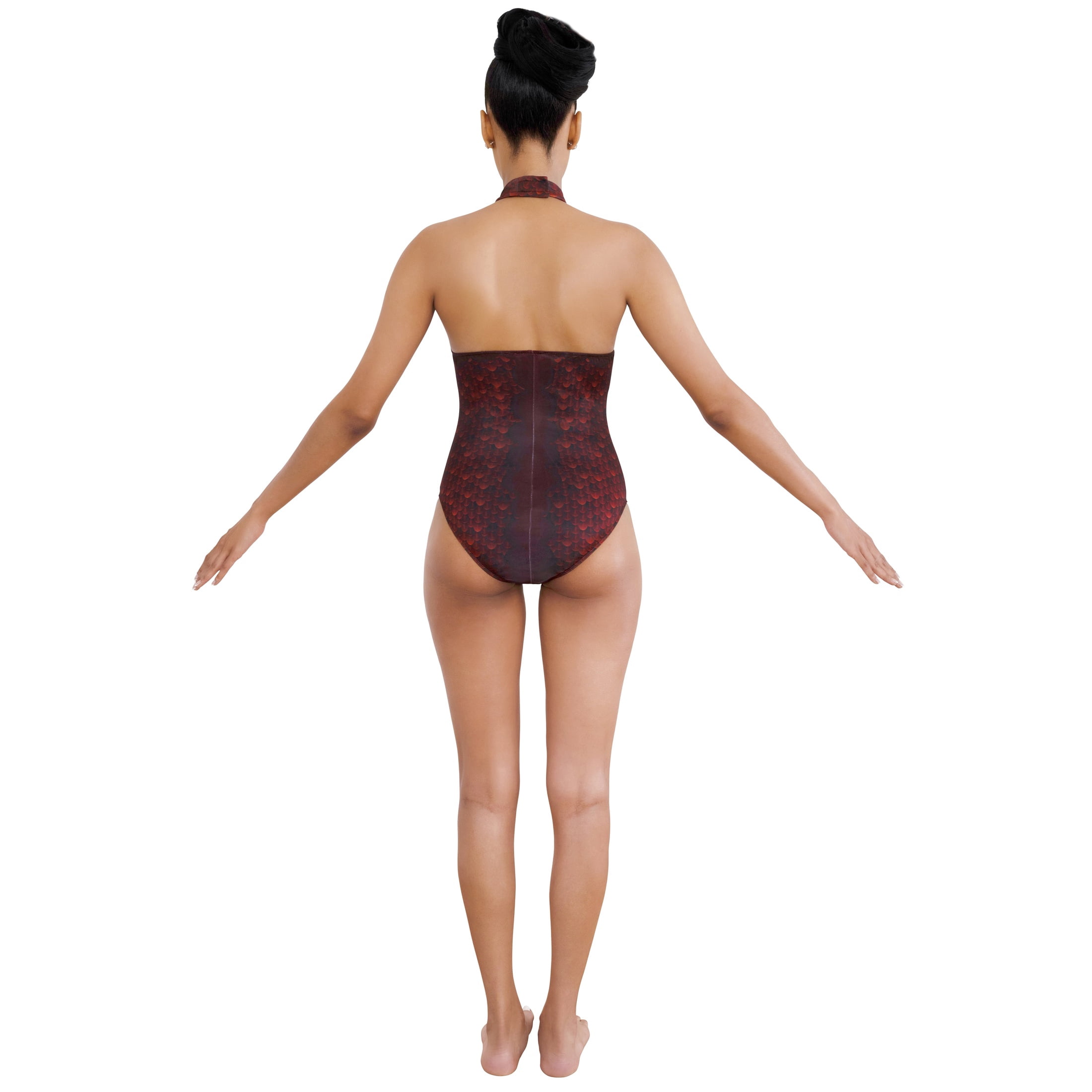 Dragon Bodysuit Costume Accessory for Adults, Red, L (12/14), Halloween by Way To Celebrate