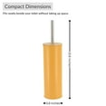 thumbnail image 5 of Mustard Yellow Metal Toilet Brush and Holder Set With Bamboo Lid, 5 of 9