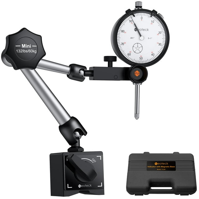 Indicador de Carátula Neoteck 0-25mm/0.001mm con Base Magnética de 60kg