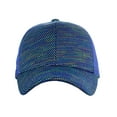 thumbnail image 2 of C.C 80's Multicolor Front Panel Mesh Back Adjustable Precurved Baseball Cap Hat, Royal, 2 of 4