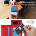 thumbnail image 6 of SaniMore for Google Pixel 8 6.2" 2023 Case with Flip Wallet Credit Card Holder, Premium PU Leather Magnetic Clasp Kickstand Heavy Duty Shockproof Anti-drop Cover For Google Pixel 8, Red, 6 of 10