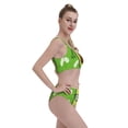 thumbnail image 4 of Daiia Avocado with Glasses printed 2 piece Swimsuit Bikinis for Women High Waisted Racerback Bathing Suits Summer Tummy Control Scoop Neck Swimwear-X-Large, 4 of 8