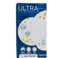 thumbnail image 3 of Gibson Ultra 97245.12 Tempered Opal Glass Dinnerware Set, Violet Floral - 12 Piece, 3 of 4