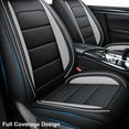 thumbnail image 4 of FANOTEK Black and Grey, PU Leather, Waterproof, Seat Covers, 4 of 15