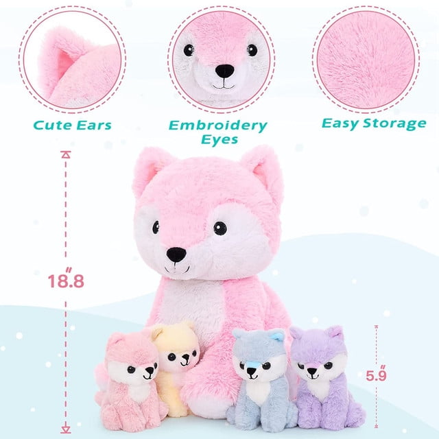 MorisMos 20'' Fox Stuffed Animals Fox Plush Toy Stuffed