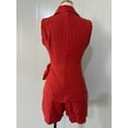 thumbnail image 5 of Aellinatey Women Dressy Outfits Wrap V Neck Blazer Vest Shorts Two Piece Sets Business Casual Outfits, 5 of 10