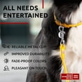 thumbnail image 4 of Glamour Rolled Leather Dog Leash for Small Medium and Large Dogs | Heavy Duty Strong Leather Puppy Leash for Outdoor Walking Running Training | Strong Dog Leashes for Large Breed Dogs - Yellow, 4 of 6
