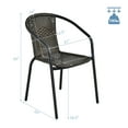 thumbnail image 3 of Costway Set of 8 Rattan Dining Stack Chair Armrest Indoor &Outdoor, 3 of 10
