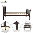 thumbnail image 6 of Wood Twin Bed Frame with Headboard and Footboard, Kids Twin Bed Frames No Box Spring Needed for Boys and Girls, Espresso, 6 of 10