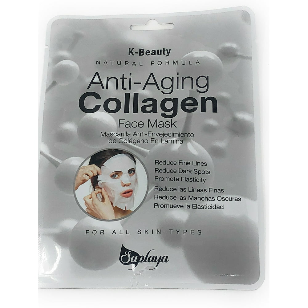 Anti Aging Collagen Face Mask Sheet Natural Formula Reduce Fine