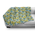 thumbnail image 3 of Geometric Soft Flannel Fleece Blanket, Aqua and Earth Tones Nested Circles and Dots Interlacing Shapes Repeating Pattern, Cozy Plush for Indoor and Outdoor Use, 50" x 60", Multicolor, by Ambesonne, 3 of 6