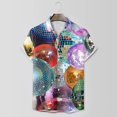 thumbnail image 5 of PMUYBHF Chemise à Manches Courtes Imprimée 3D Mode Sequins Mardi pour Hommes 9653 TTTG, 5 of 5