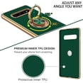 thumbnail image 3 of for Samsung Galaxy S10 Plus Case with Ring Holder Kickstand 360 Degree Rotation  Car Finger Soft TPU Slim Cover Full Body Protective Phone Case for Samsung S10 Plus 6.4", Dark Green, 3 of 16